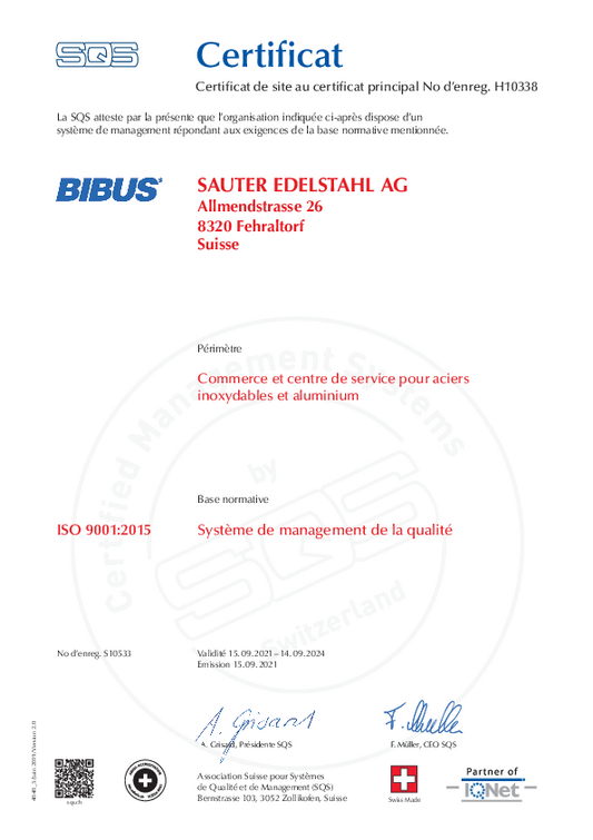 aktuelles_SQS-Zertifikat_SEDAG_fr